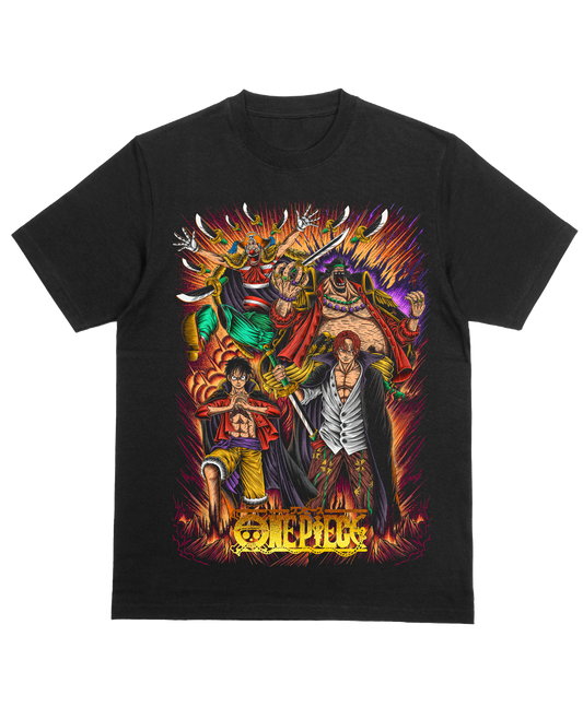 One Piece Luffy and Shanks unisex graphic t-shirt