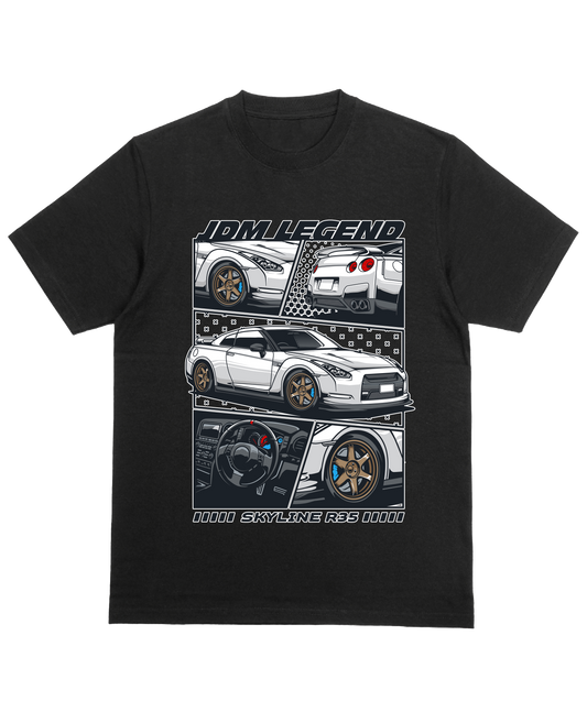 R35 GTR comic art unisex graphic t-shirt