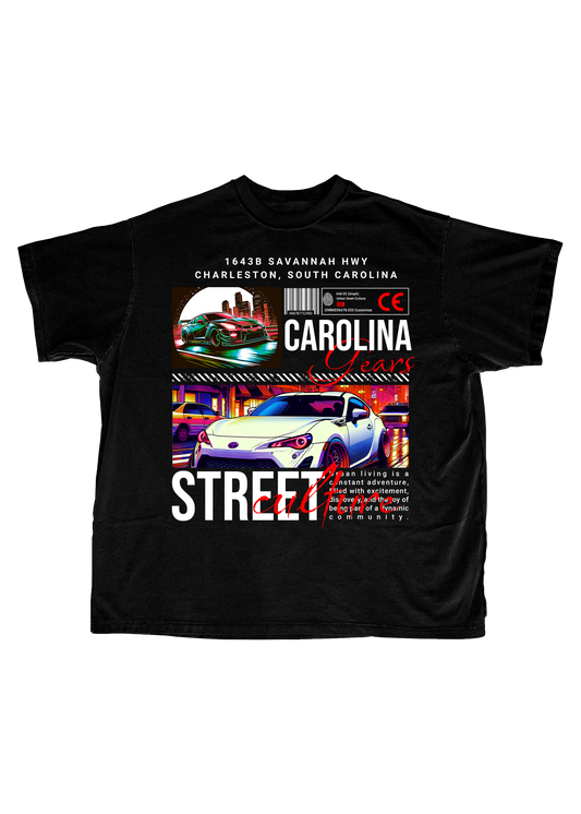 Carolina street culture black premium graphic T-shirt - Carolina gears