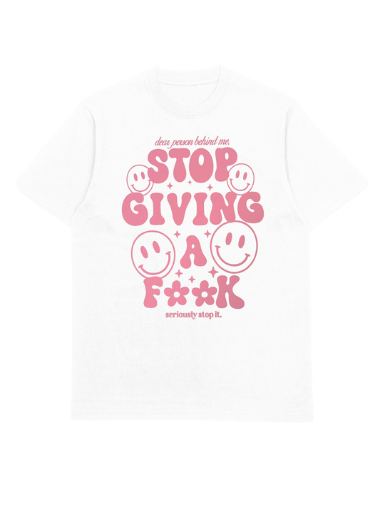 Stop giving a F*** Screen print unisex T-shirt - Carolina gears